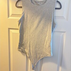 Abercrombie & Fitch Gray Sleeveless Bodysuit